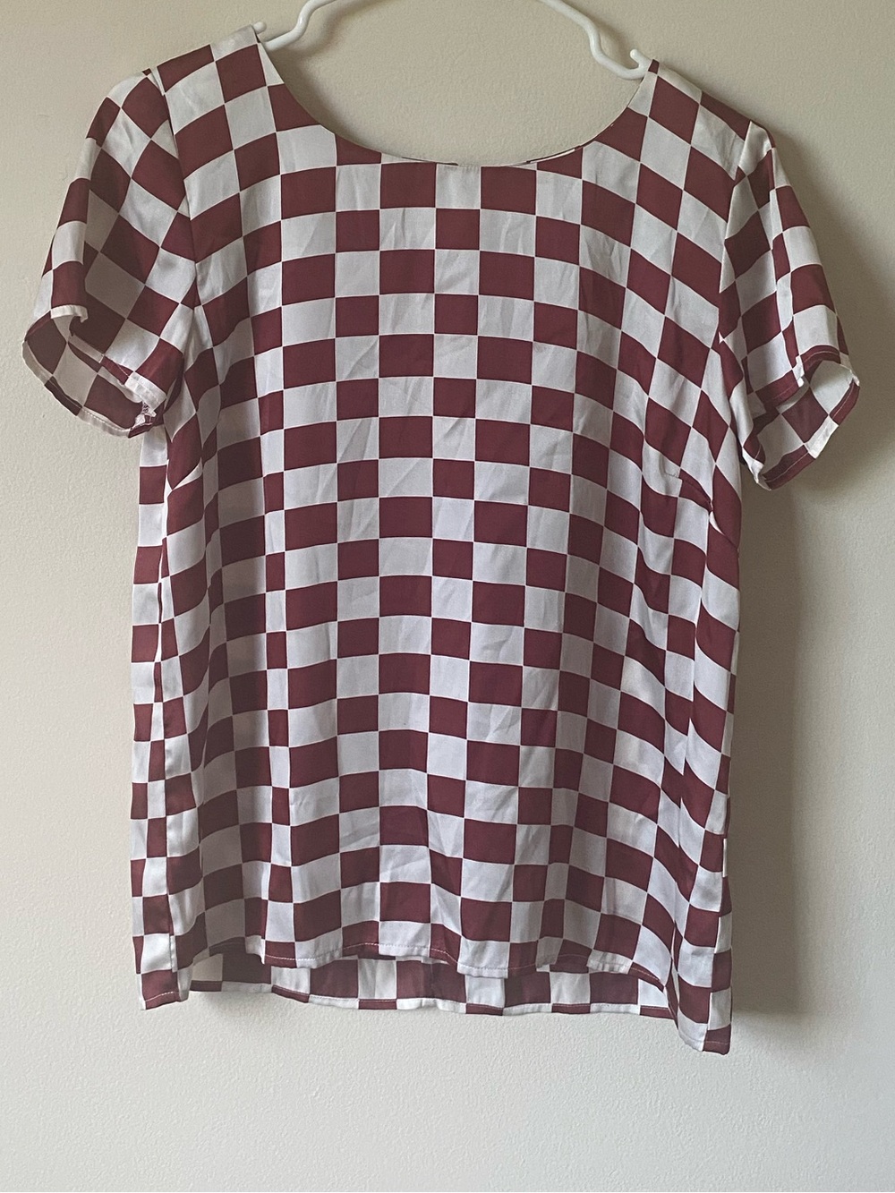 Anthropologie Sunday in Brooklyn Checkerboard Short Sleeve Top